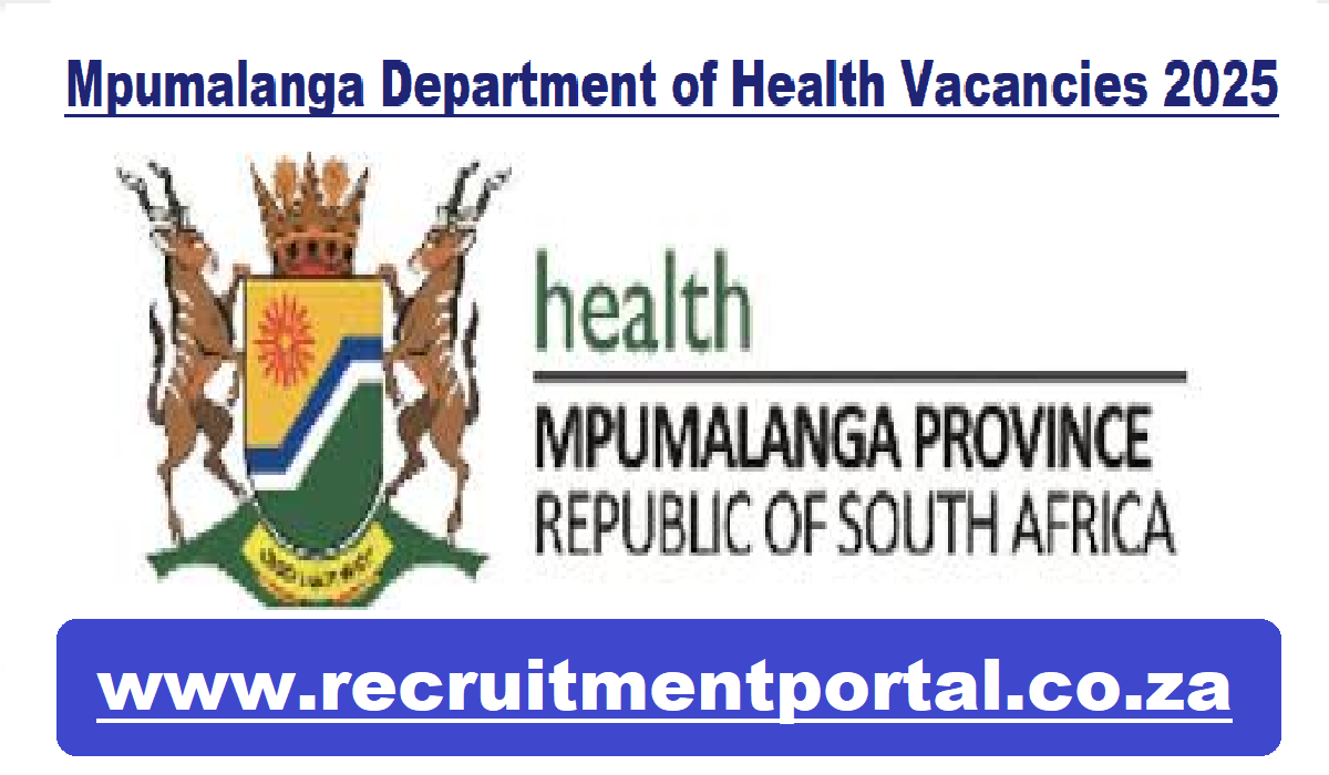 Mpumalanga Department of Health Vacancies 2025